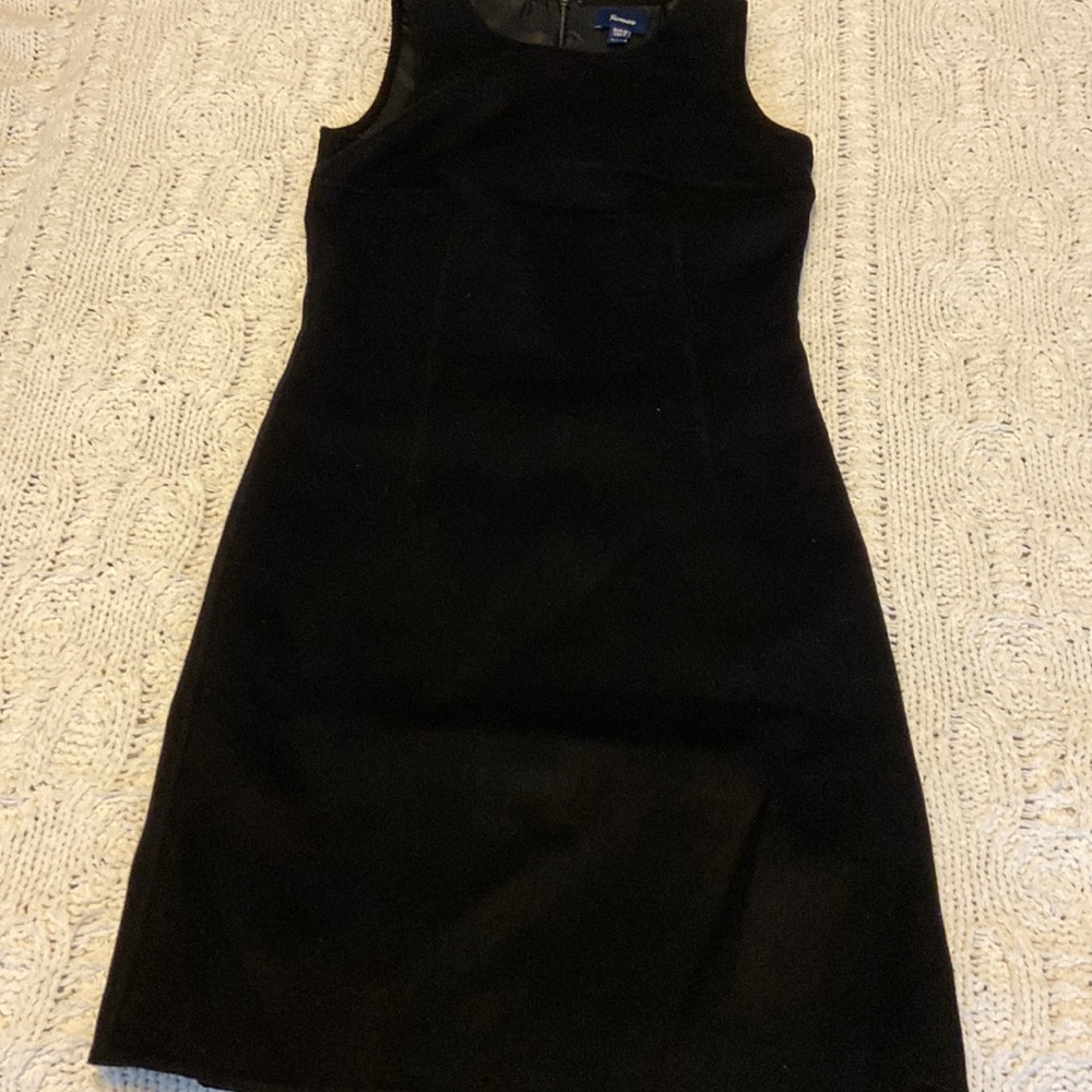 Faconnable black wool sleeveless dress size 2